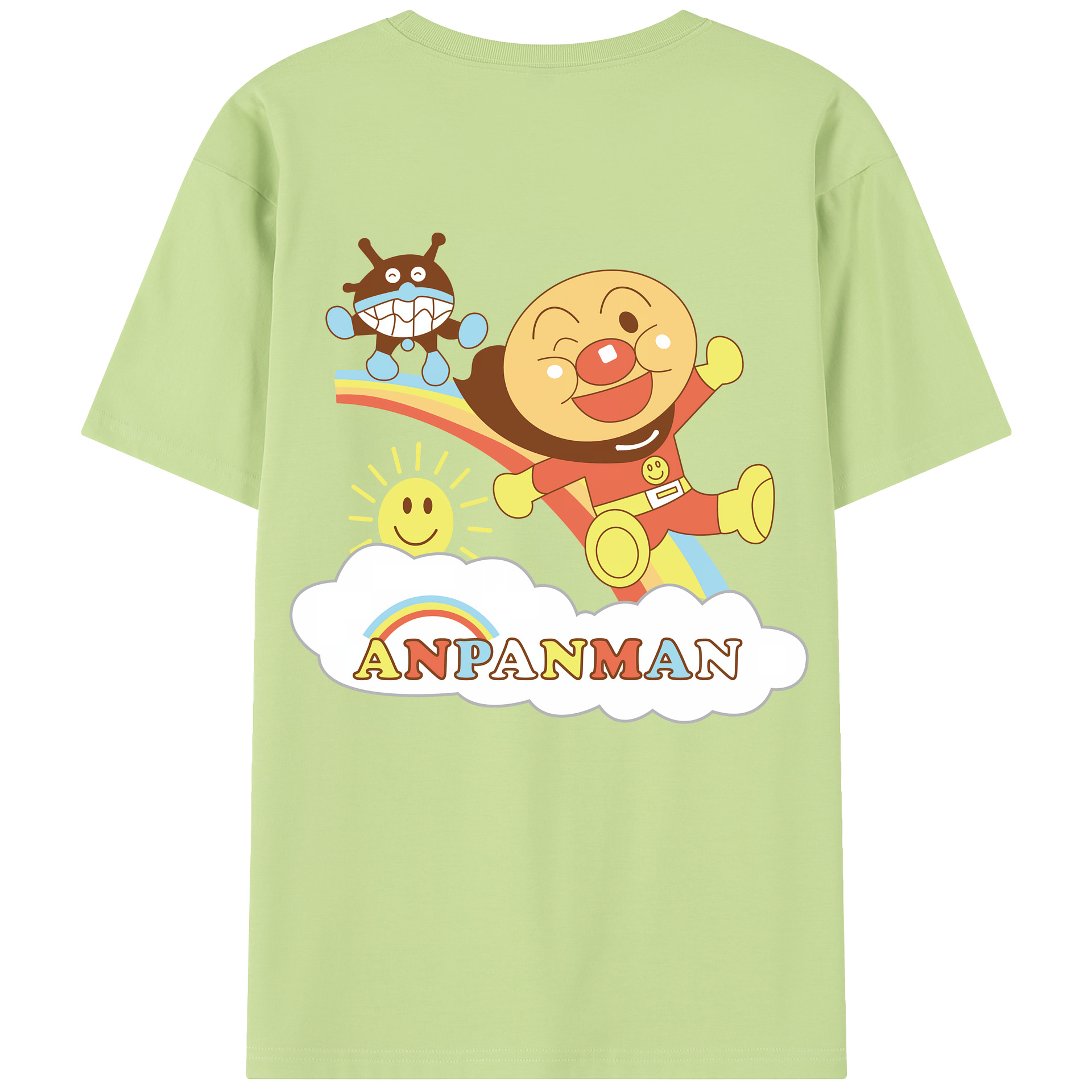 （画像用） アンパンマン Anpanman 綿100％半袖Tシャツ（背面プリント）